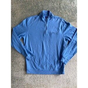 Johnnie-O Men’s Size M Button Blue 1/4 Zip Pull Over Men’s